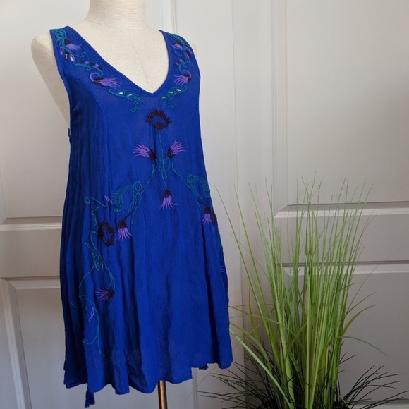 •Free People• Ocean Festival Boho Tunic Dress - Picture 2 of 3